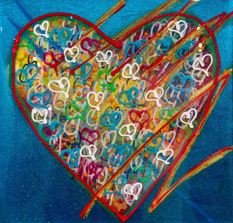 Teal Heart by artist Lacy Husmann